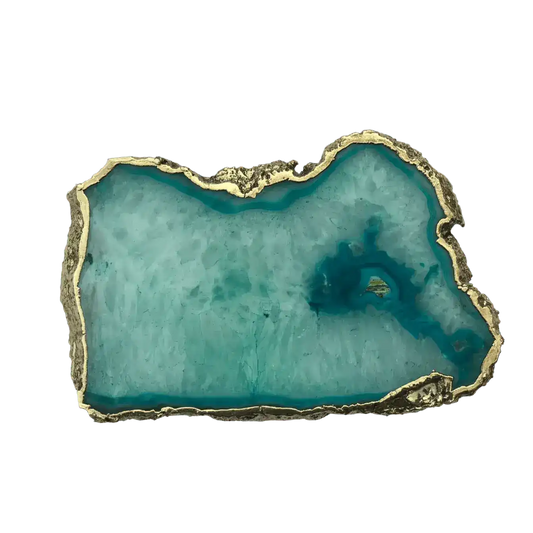 Large Aqua Agate Cheese platter Tray